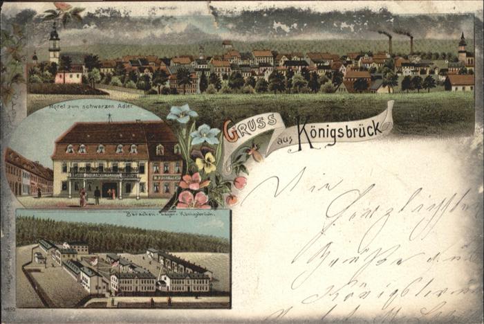 Koenigsbrueck tel zum schwarzen Adler Barackenlager x