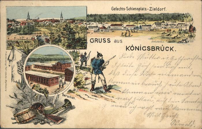Koenigsbrueck fechts Schiessplatz Zieldorf Baracken x