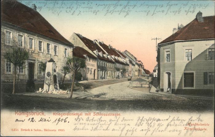 Koenigsbrueck ieger Denkmal Schloss Strasse x