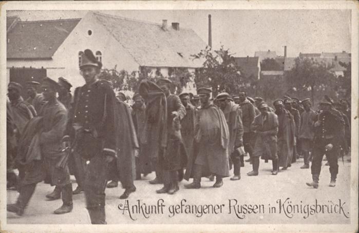Koenigsbrueck kunft gefangener Russen *