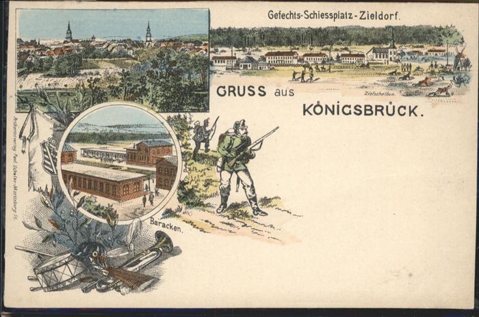 Koenigsbrueck fechts Schiessplatz Zieldorf Baracken *