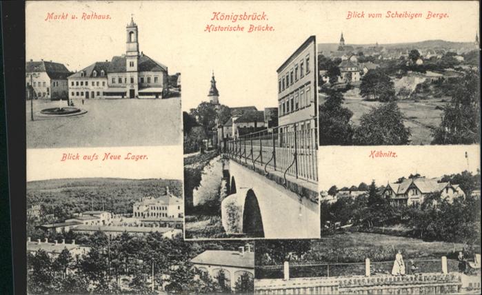 Koenigsbrueck rkt Rathaus Neue Lager Käbnitz Brücke x