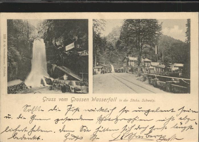 Bad Schandau [Stempelabschlag] Grosser Wasserfall Sä