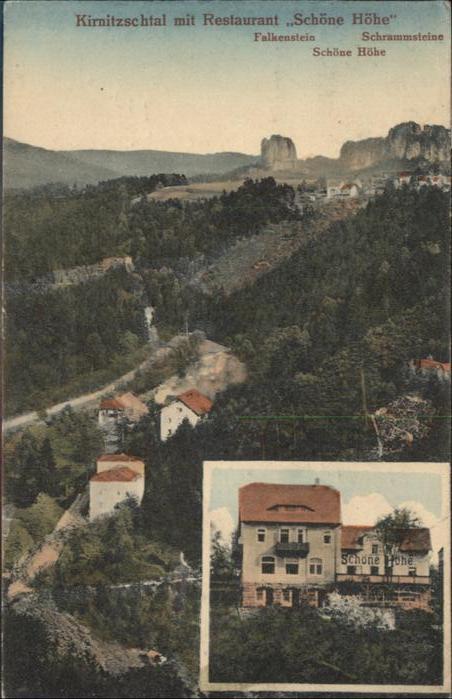 Kirnitzschtal Restaurant Schöne Höhe Falkenstein Schr