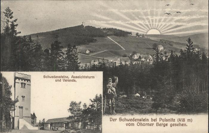 Pulsnitz Sachsen Pulsnitz Schwedenstein Aussichtsturm Ohorner Berge