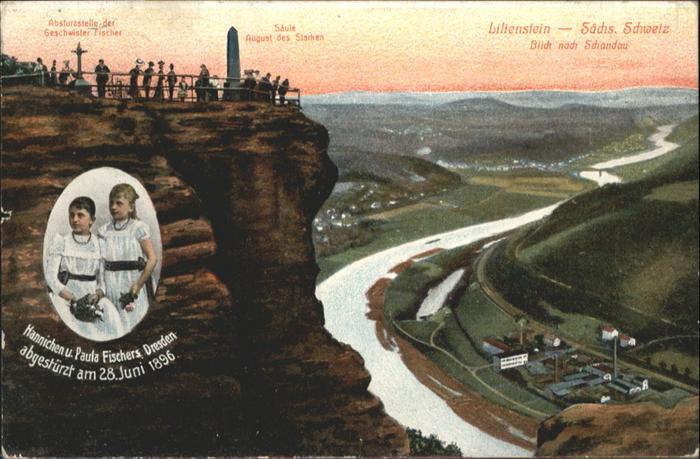 Koenigstein Saechsische Schweiz lienstein Absturzstelle Geschwister Fis