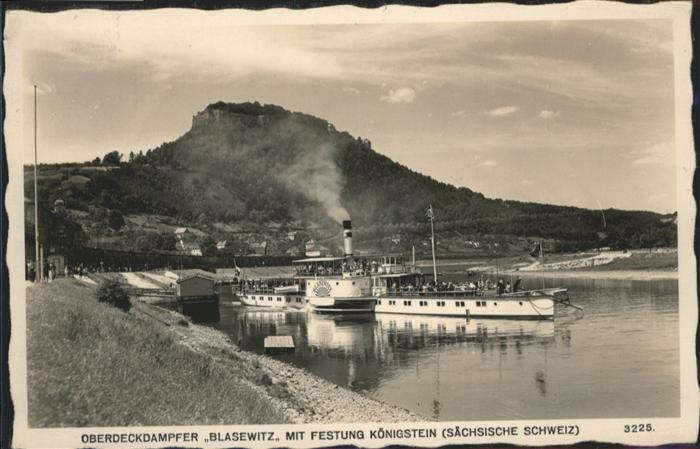 Koenigstein Saechsische Schweiz erdeckdampfer Blasewitz Festung x