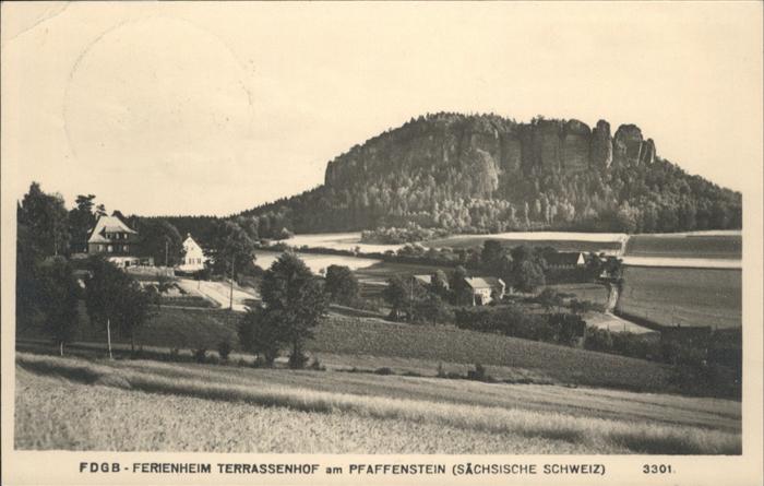 Koenigstein Saechsische Schweiz affenstein FDGB Ferienheim Terrassenhof