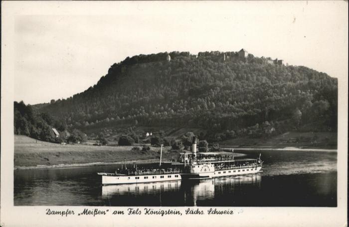 Koenigstein Saechsische Schweiz ls Königstein Dampfer Meissen x