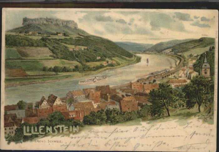 Koenigstein Saechsische Schweiz lienstein Elbe x