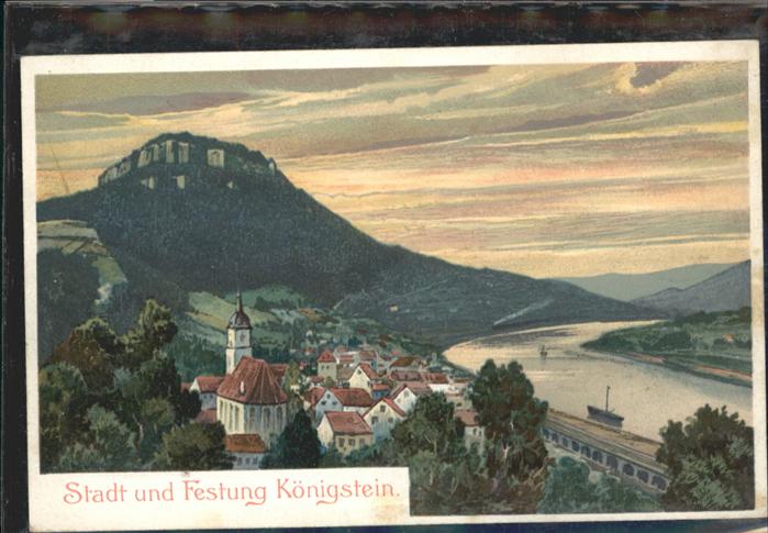 Koenigstein Saechsische Schweiz stung Stadt  *