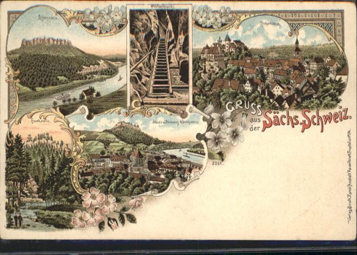 Koenigstein Saechsische Schweiz lienstein Hohenstein Festung *