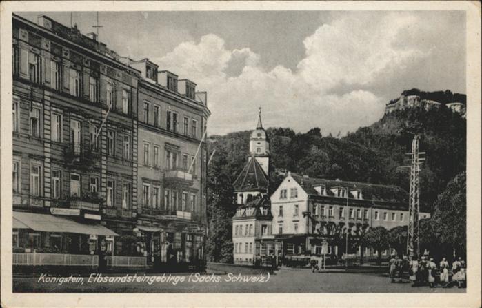 Koenigstein Saechsische Schweiz adt Elbsandsteingebirge *