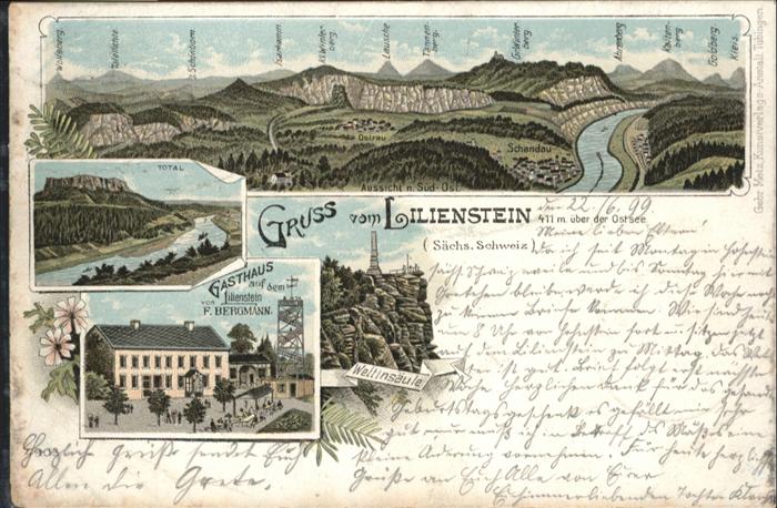 Koenigstein Saechsische Schweiz lienstein Gasthaus Wettinsäule x