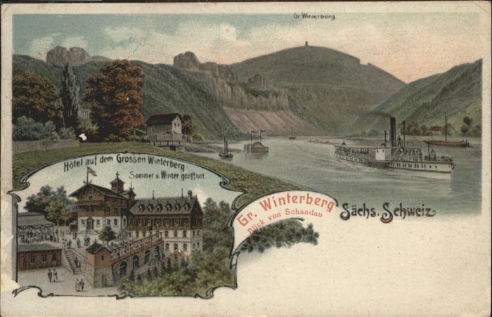 Bad Schandau Grosser Winterberg Hotel  Flussdampfer