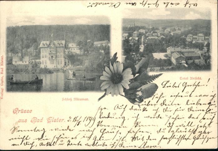 Bad Elster Schloss Miramar  Boot Blume