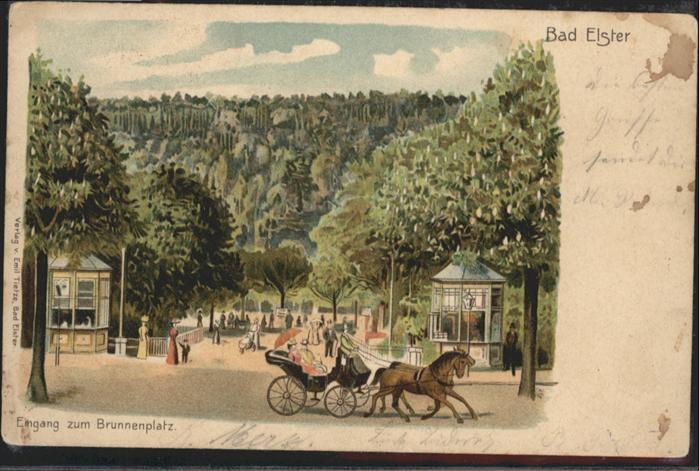 Bad Elster Brunnenplatz Kutsche