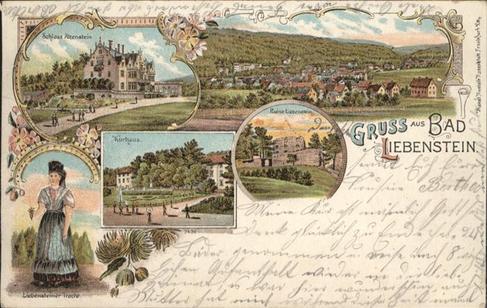 Bad Liebenstein Kurhaus Schloss Altenstein Tracht Ruine