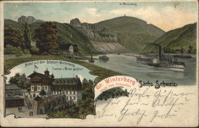 Bad Schandau Grossen Winterberg Hotel  Schiff