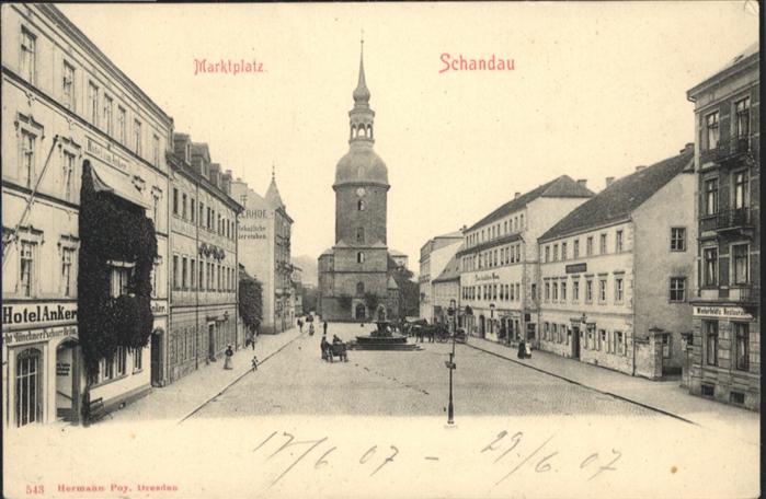 Bad Schandau Marktplatz Brunnen Kutsche