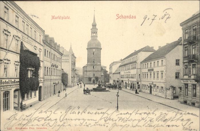 Bad Schandau Marktplatz Brunnen Kutsche