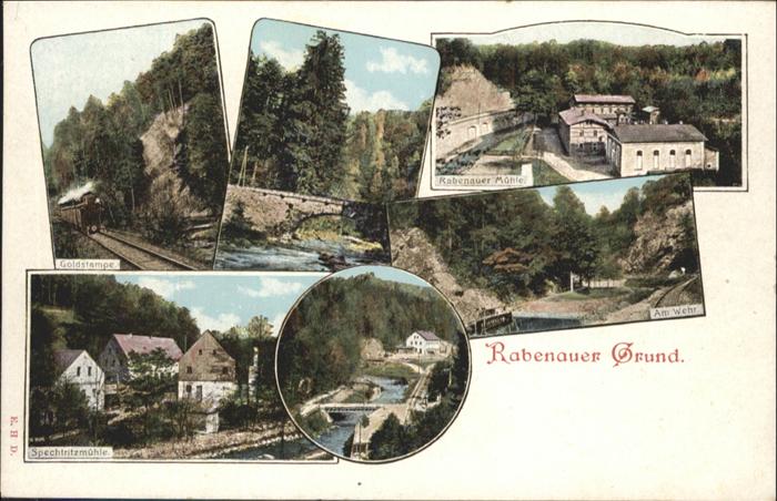 Rabenau Sachsen Rabenauergrund Goldstampe Mühle Spechtr