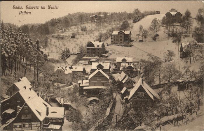Rathen Saechsische Schweiz Rathen Winter