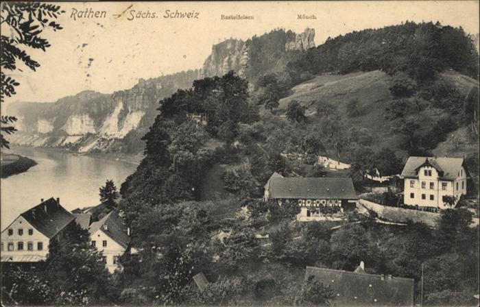 Rathen Saechsische Schweiz Rathen Basteifelsen Mönch