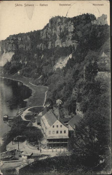 Rathen Saechsische Schweiz Rathen Basteifelsen Mönch