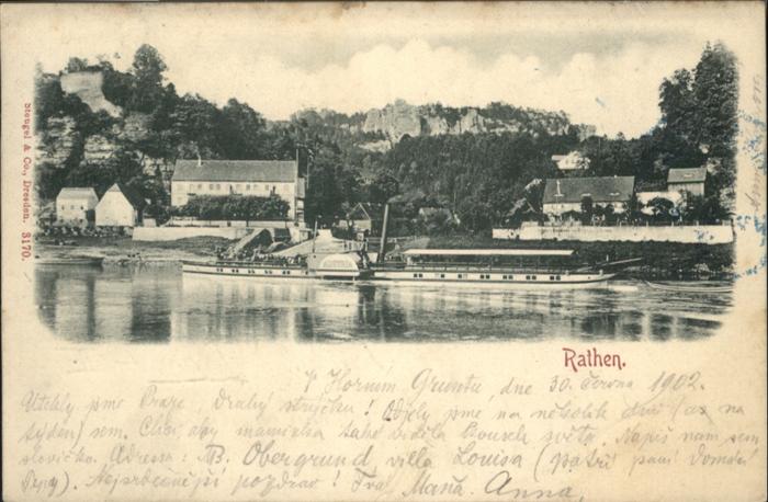 Rathen Saechsische Schweiz Rathen Schiff