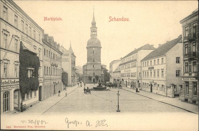 Bad Schandau Marktplatz Brunnen Kutsche