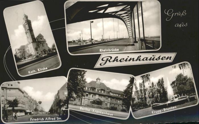 Rheinhausen Kirche Rheinbrücke Friedrich Alfred Str