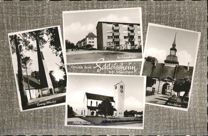 Schleissheim Oberschleissheim Kirche Gartenstrasse Uhrturm