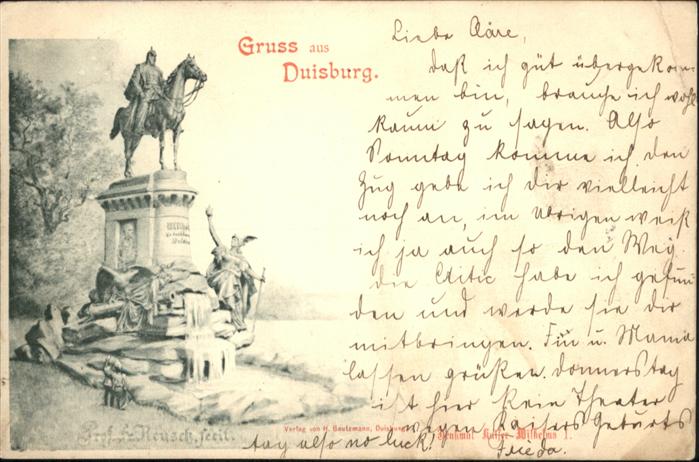 Duisburg Ruhr Duisburg Wilhelmdenkmal