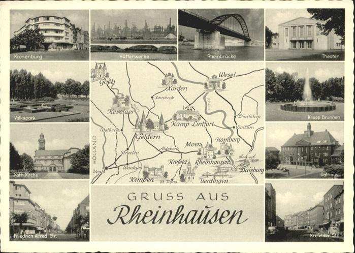 Rheinhausen Kronenburg Hüttenwerke Rheinbrücke Thea