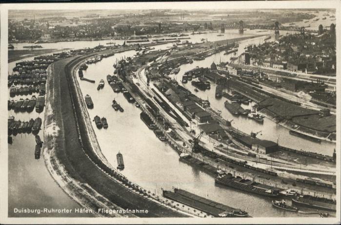 Ruhrort Fliegeraufnahme Ruhrorter Häfen