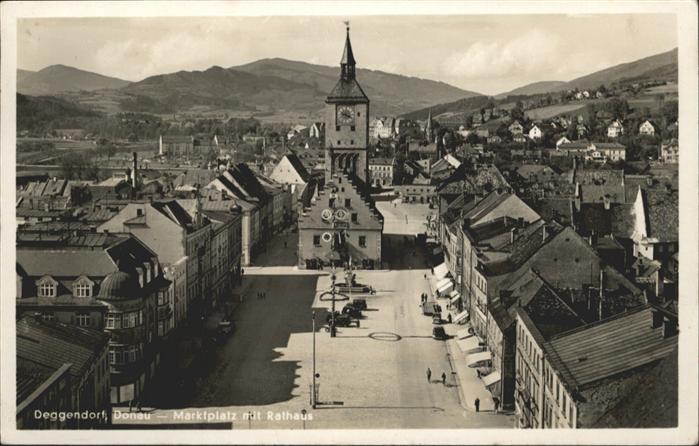 Deggendorf Donau Deggendorf Marktplatz Rathaus