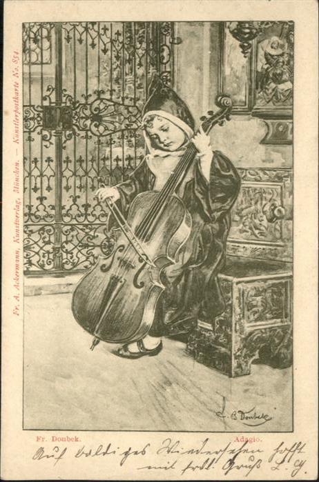 Muenchen Verlag] Künstler Fr. Doubek Adagio x