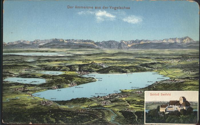 Stegen Ammersee Panorama Schloss Seefeld