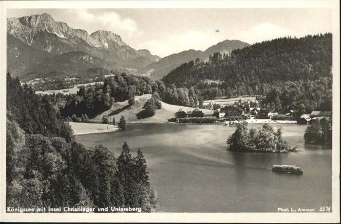 Koenigssee nsel Christlieger Untersberg Ausflugsschiff