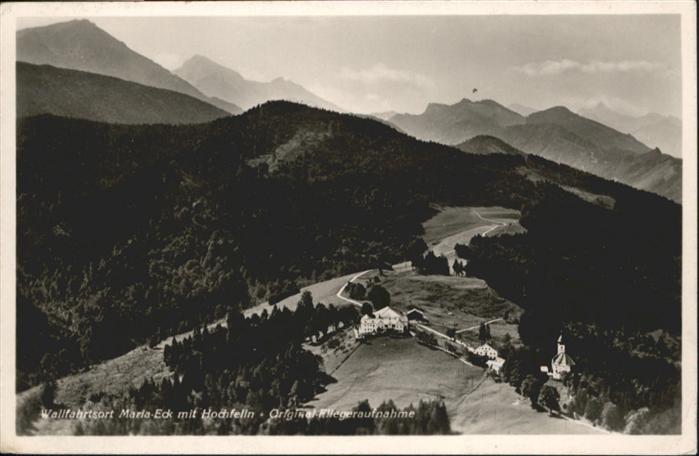 Maria Eck Wallfahrtsort Hochfelln Fliegeraufnahme