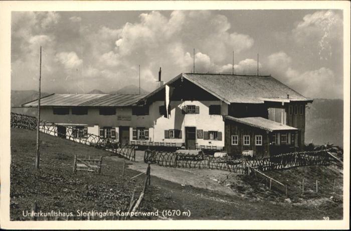 Chieming Chiemsee Chieming Unterkunftshaus Steinlingalm Kampenwand