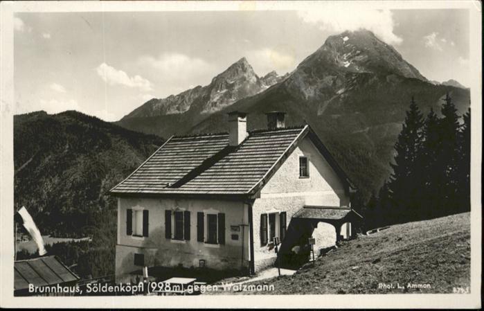 Berchtesgaden Brunnhaus Soeldenkoepfl Watzmann x