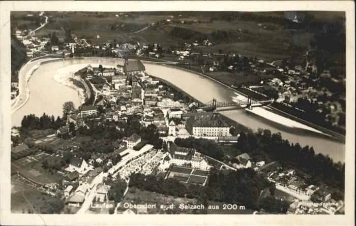 Laufen Salzach Fliegeraufnahme Oberndorf