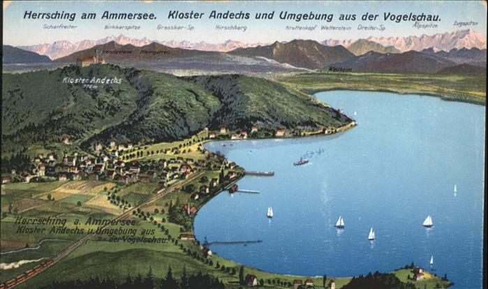 Herrsching Ammersee Kloster Andechs Panorama