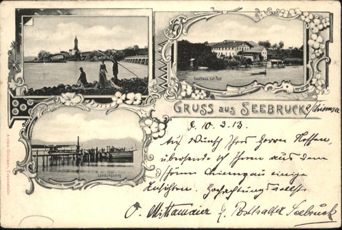 Seebruck Gasthaus zur Post Landungssteg