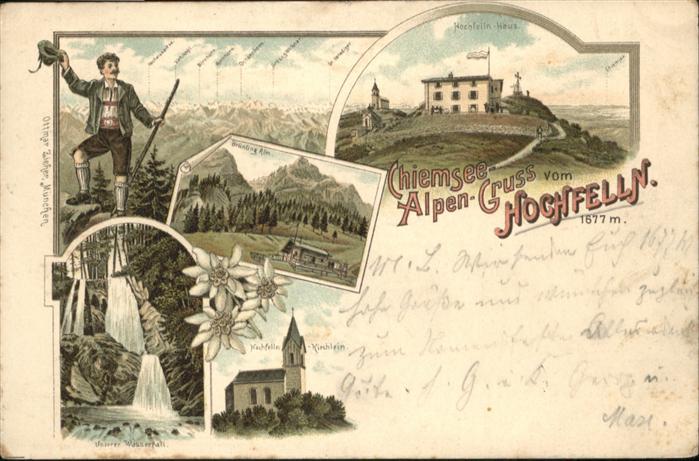 Hochfelln Bergen Hochfellnhaus Kirche Wasserfall