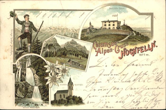 Hochfelln Bergen Hochfellnhaus Kirche Wasserfall