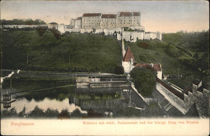 Burghausen Salzach Wöhrsee Badeanstalt Burg