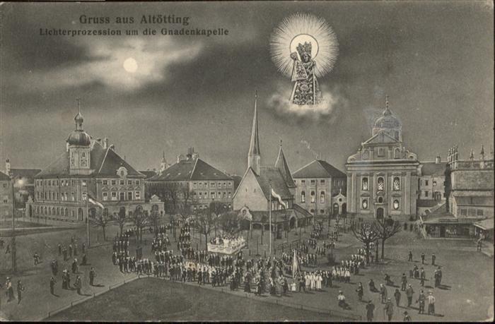 ALToeTTING Bayern Lichterprozession Gnadenkapelle